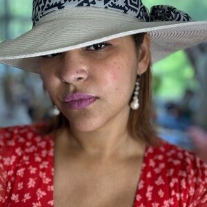 Stylish Black and White Patterned Hat